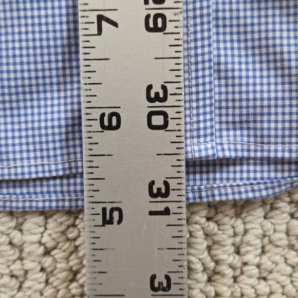Lauren Ralph Lauren Classic Fit Non Iron Blue Gingham Dress Shirt Mens 15.5‎ M - Picture 8 of 8